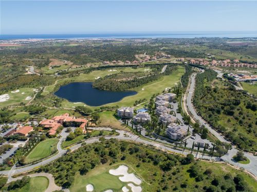 Aerial view of Monte Rei Golf and Country Club near Tavira, Eastern Algarve