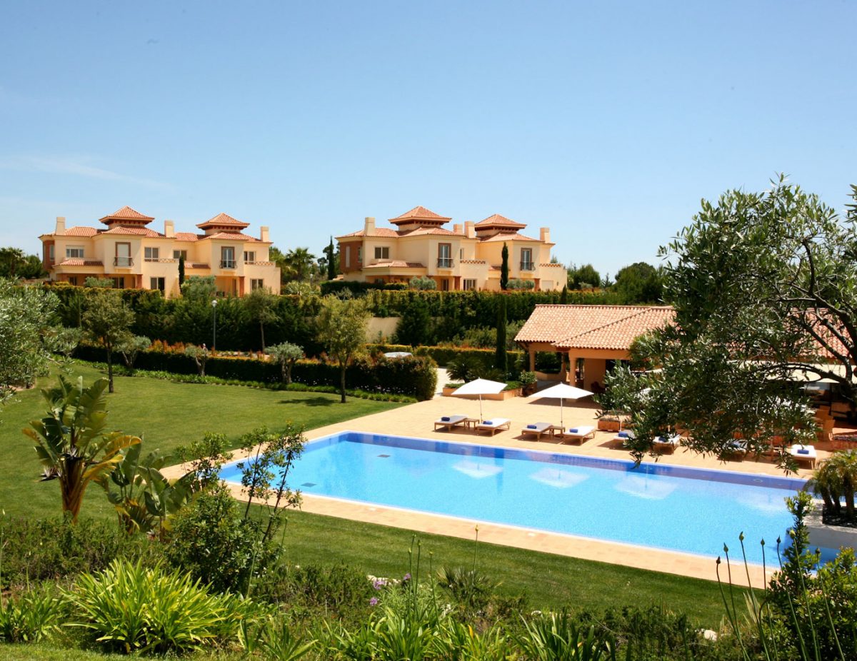 The shared swimming pool at Monte Rei Golf and Country Club, near Tavira, Eastern Algarve