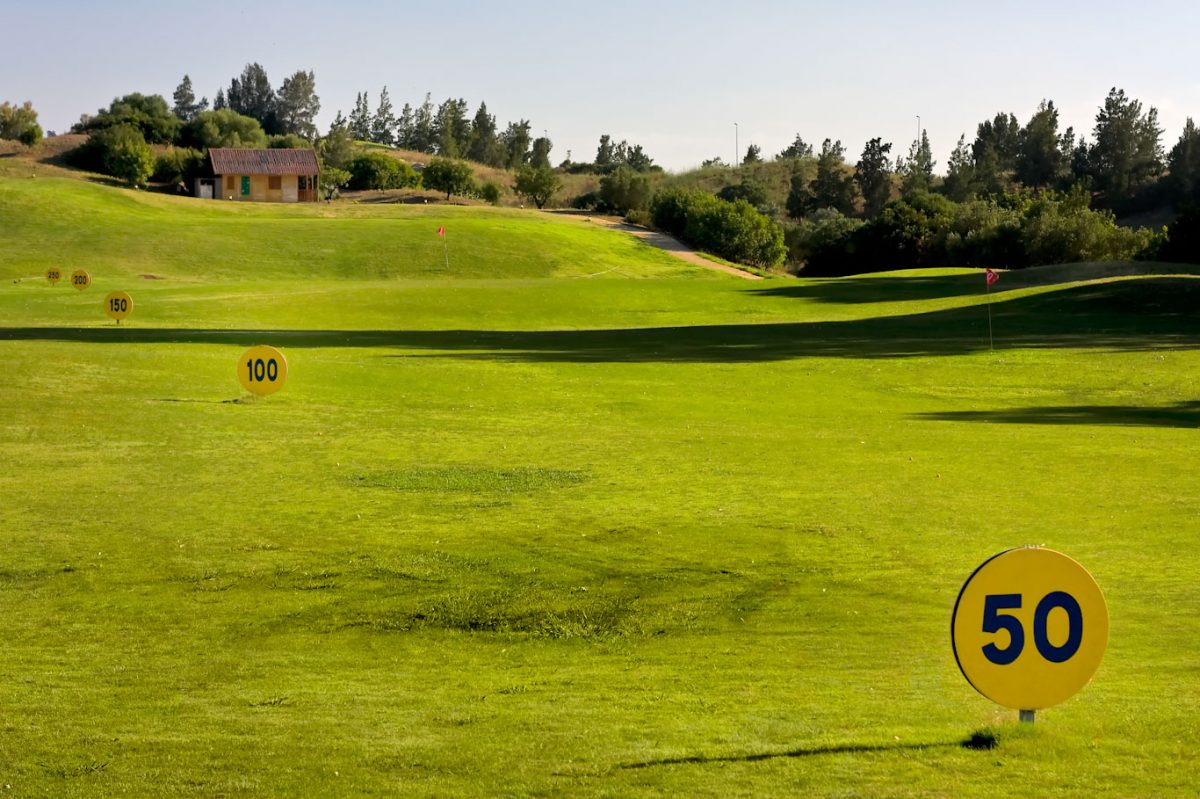 The practice area at Montecastillo Golf course, Jerez, Spain