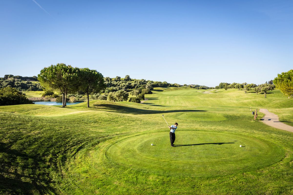 The second hole at Montecastillo Golf Course, Jerez, Spain