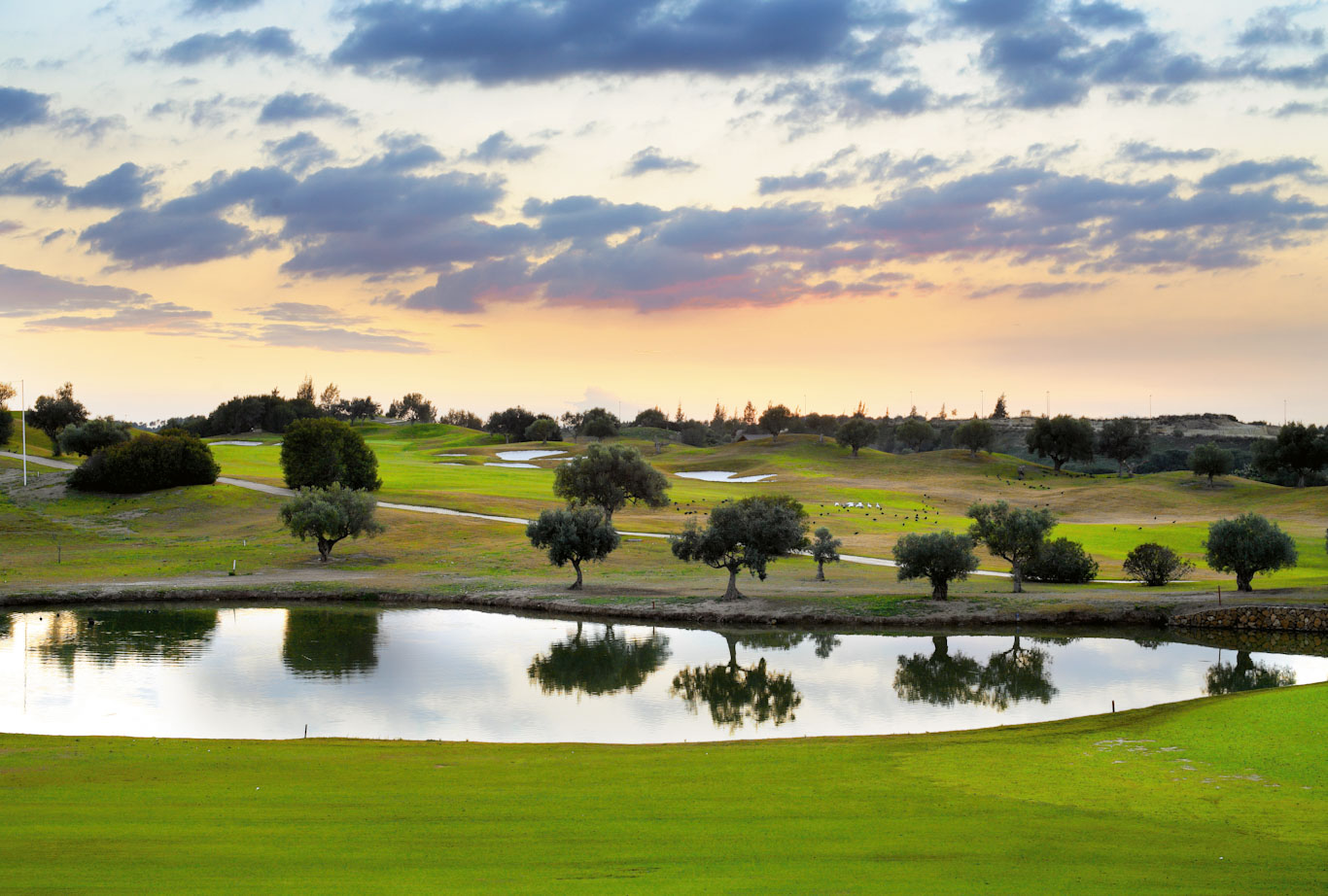 View over the water at Montecastillo Golf Course, Jerez, Spain