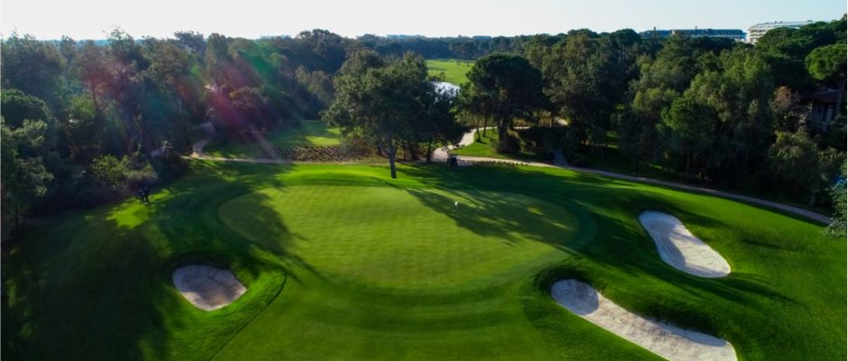 The sixth hole at Montgomerie Maxx Royal Golf Course, Belek, Turkey