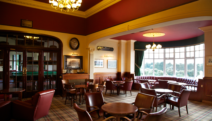 The clubhouse at Moortown Golf Club, Leeds, Yorkshire, England