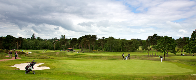 The fourth green at Moortown Golf Club, Leeds, Yorkshire
