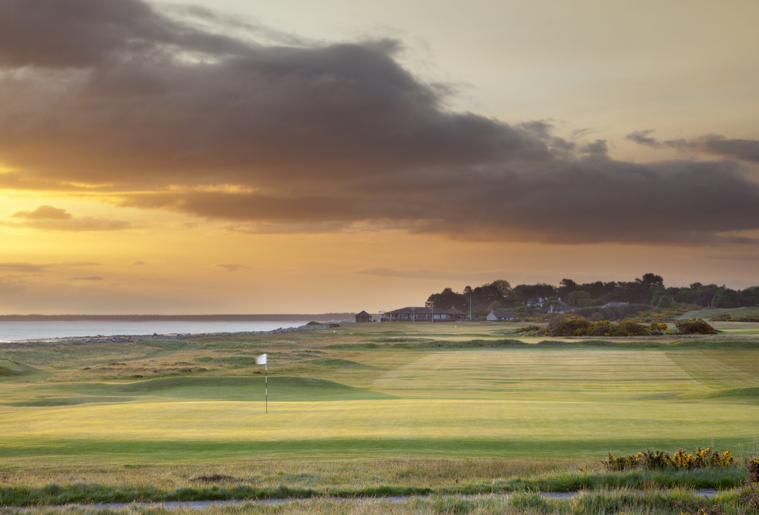 The challenging Nairn Golf Club, near Inverness, Scotland