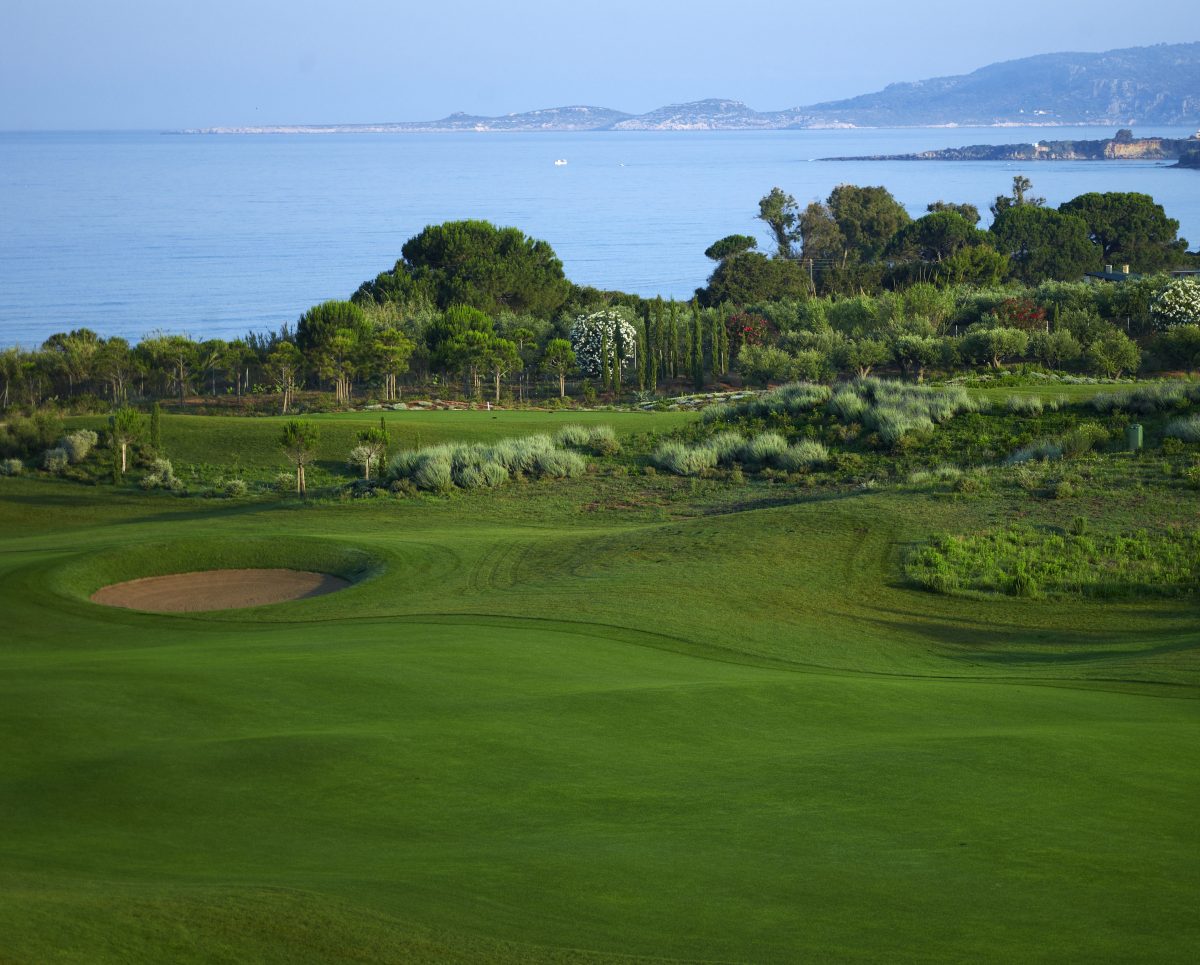 The second hole at The Dunes course, Costa Navarino, Greece