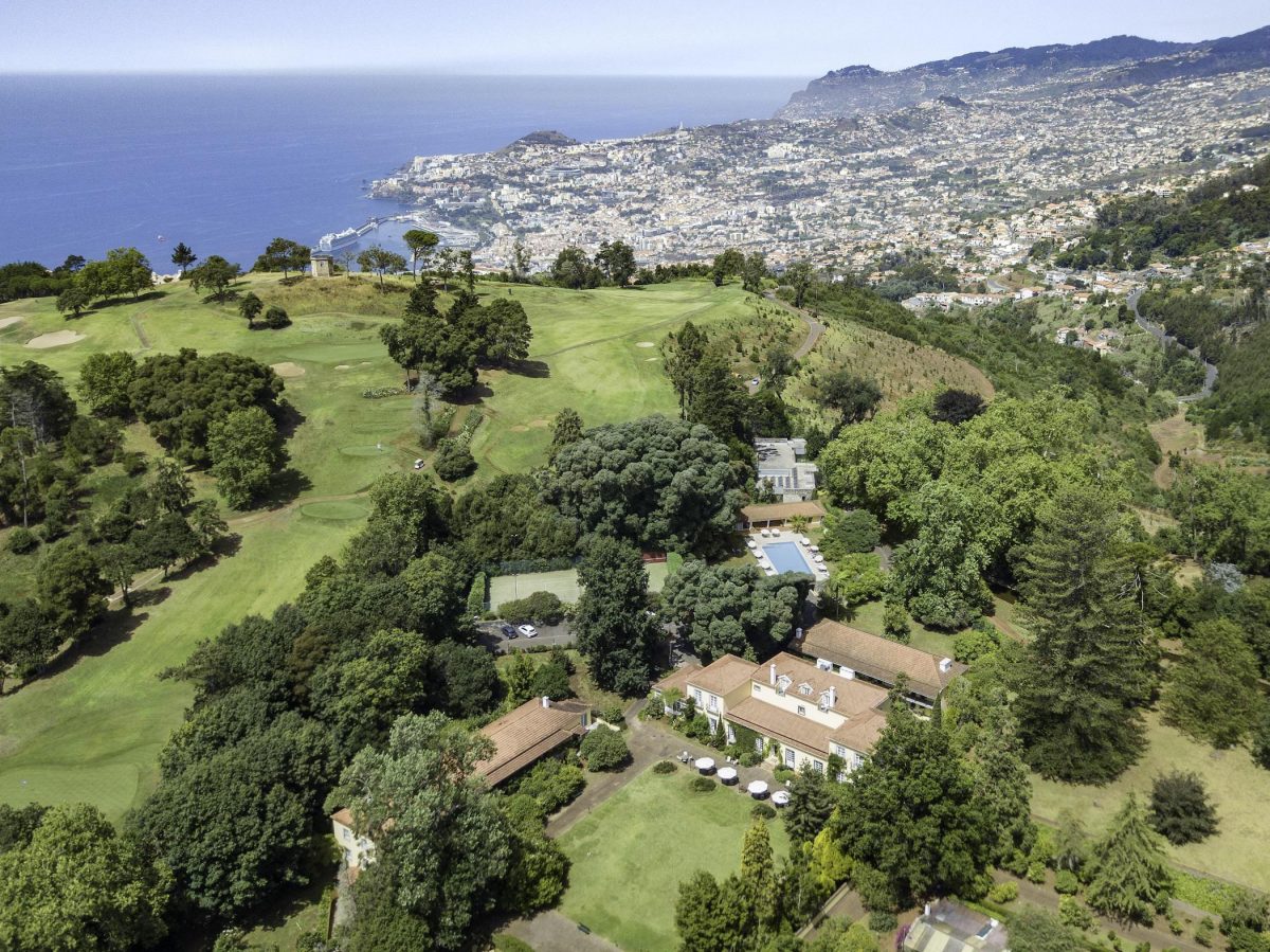 Aerial view of the Casa Velha do Palheiro estate, Funchal, Madeira