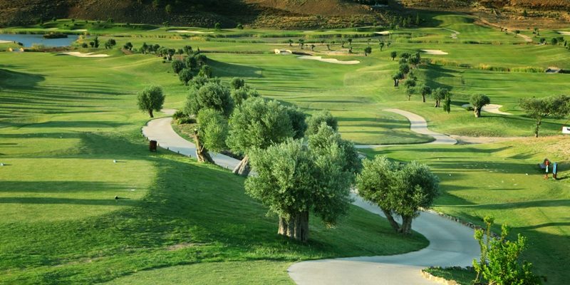 Panoramic view over Quinta do Vale golf course, Eastern Algarve, Portugal