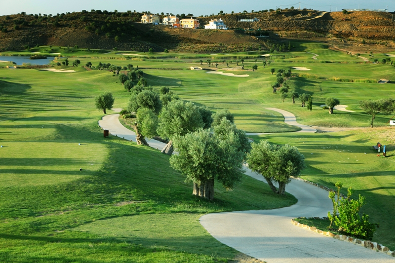 Panoramic view over Quinta do Vale golf course, Eastern Algarve, Portugal