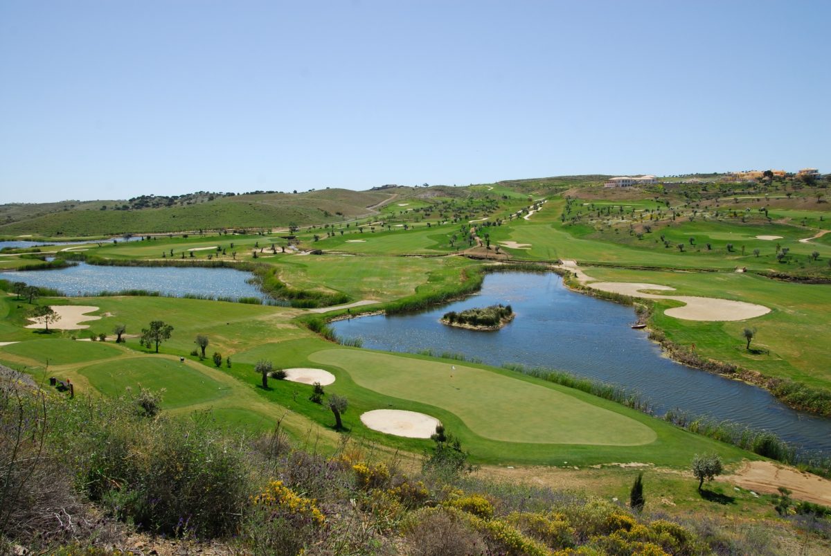 View from the top of a hill of Quinta do Vale golf course, Eastern Algarve