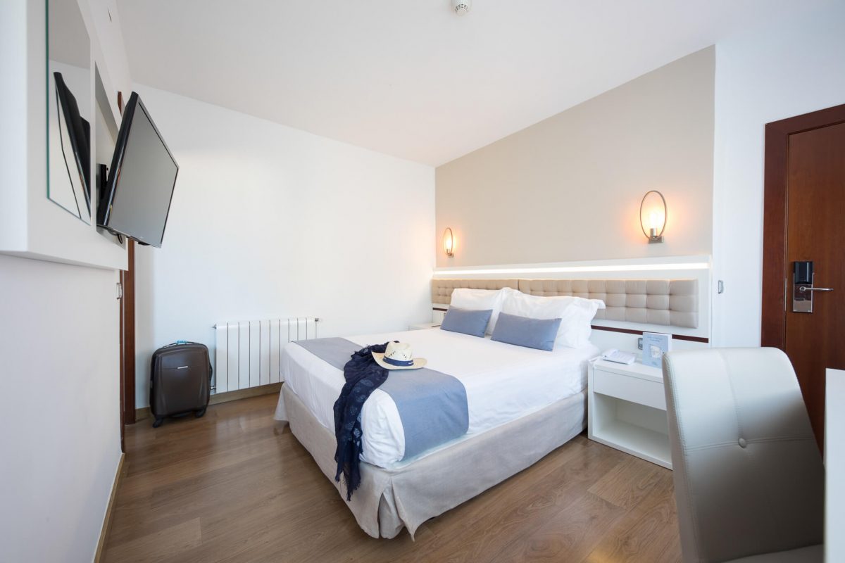 A double bedroom at Park San Jorge Hotel, Platja d'Aro, Spain
