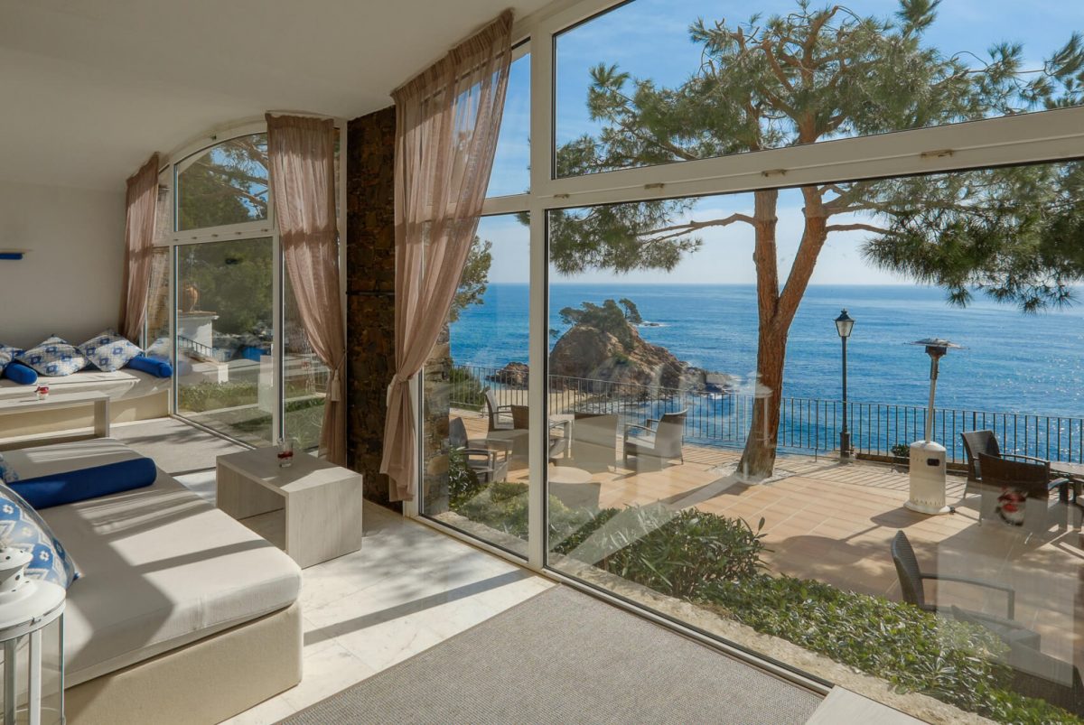 Stunning lounge view from Park San Jorge Hotel, Platja d'Aro, Spain