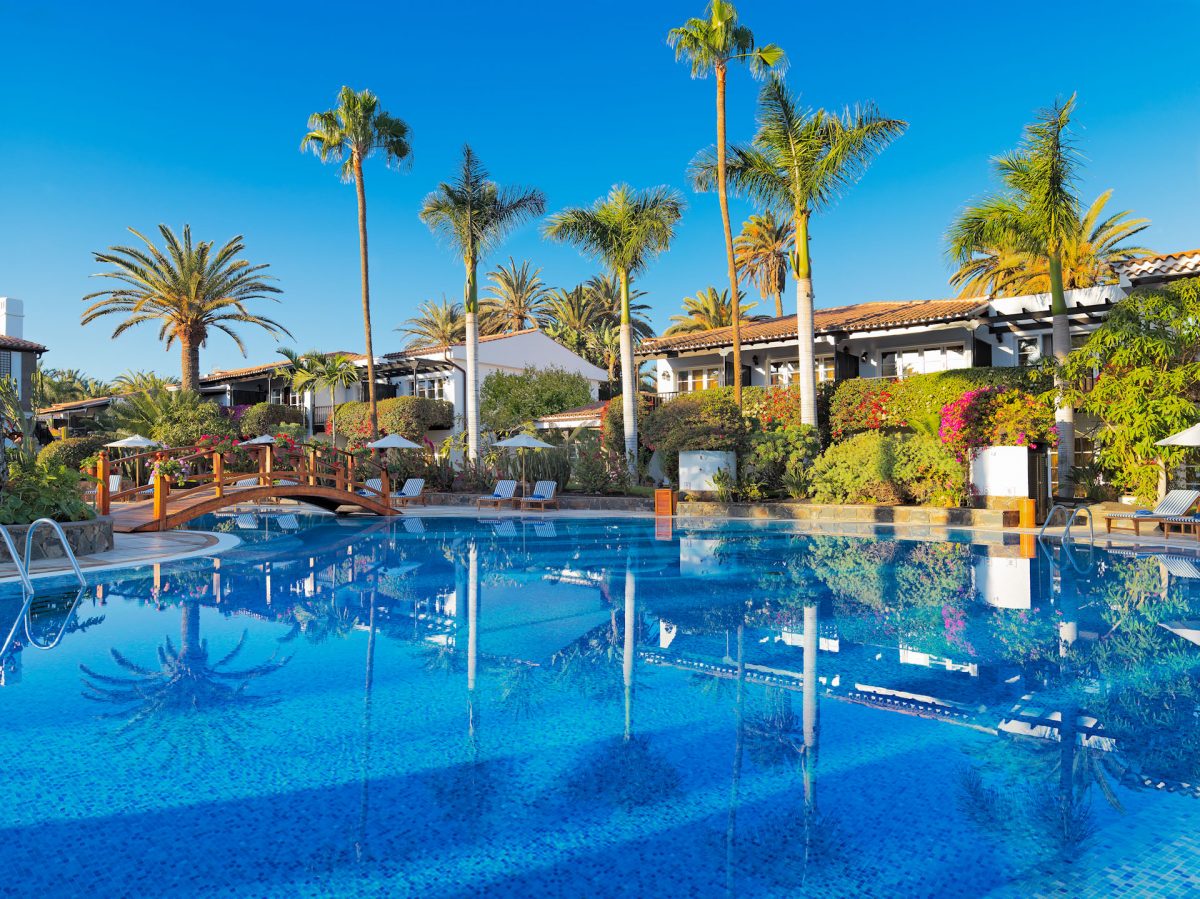 The swimming pool at Seaside Grand Hotel Residencia, Gran Canaria