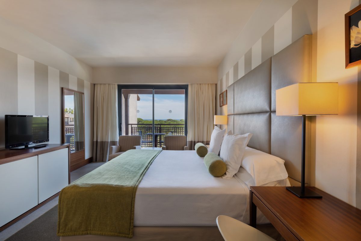 A double bedroom at Precise Resort El Rompido, Spain. Golf Planet Holidays.