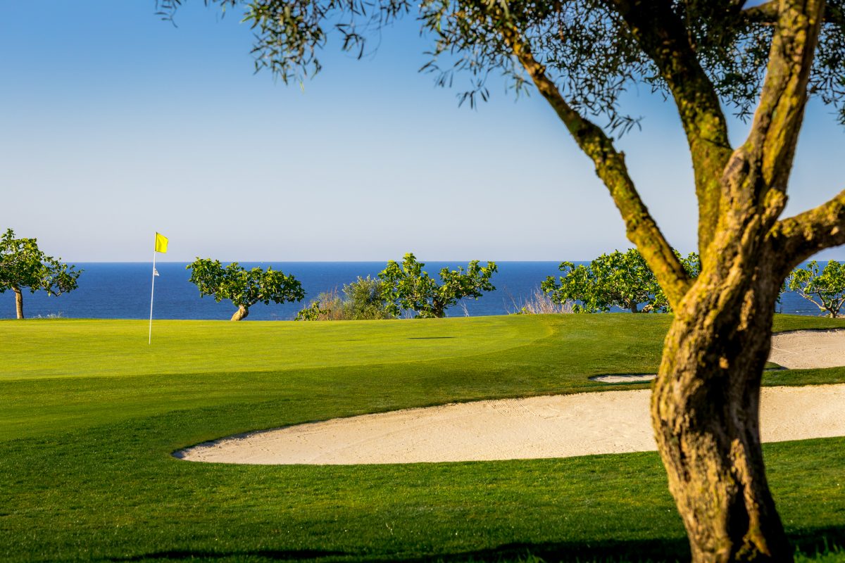 The 13th green at Quinta da Ria Golf course, near Tavira