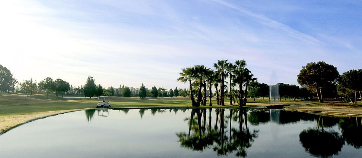 Water features at Real Club de Golf de Sevilla, Spain