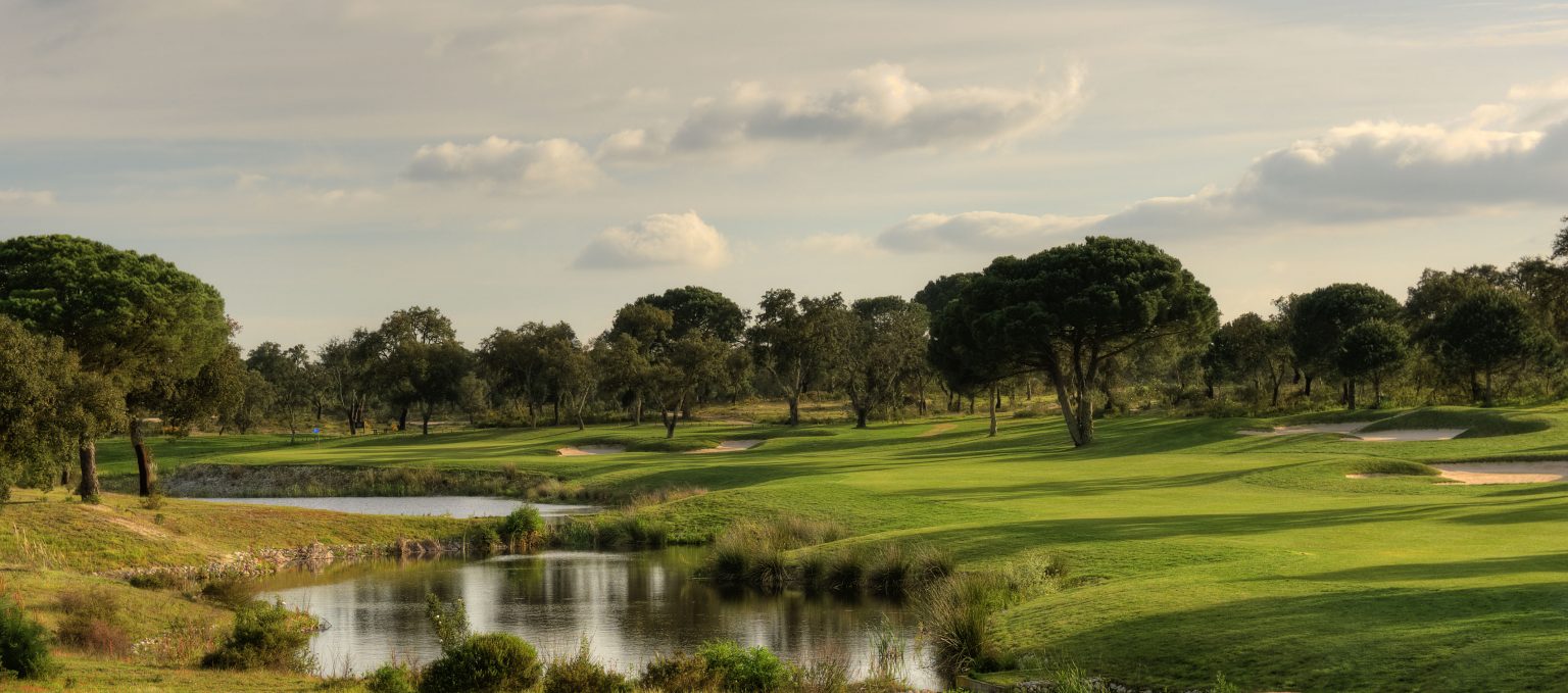The 11th fairway at Ribagolfe, Coruche, Portugal