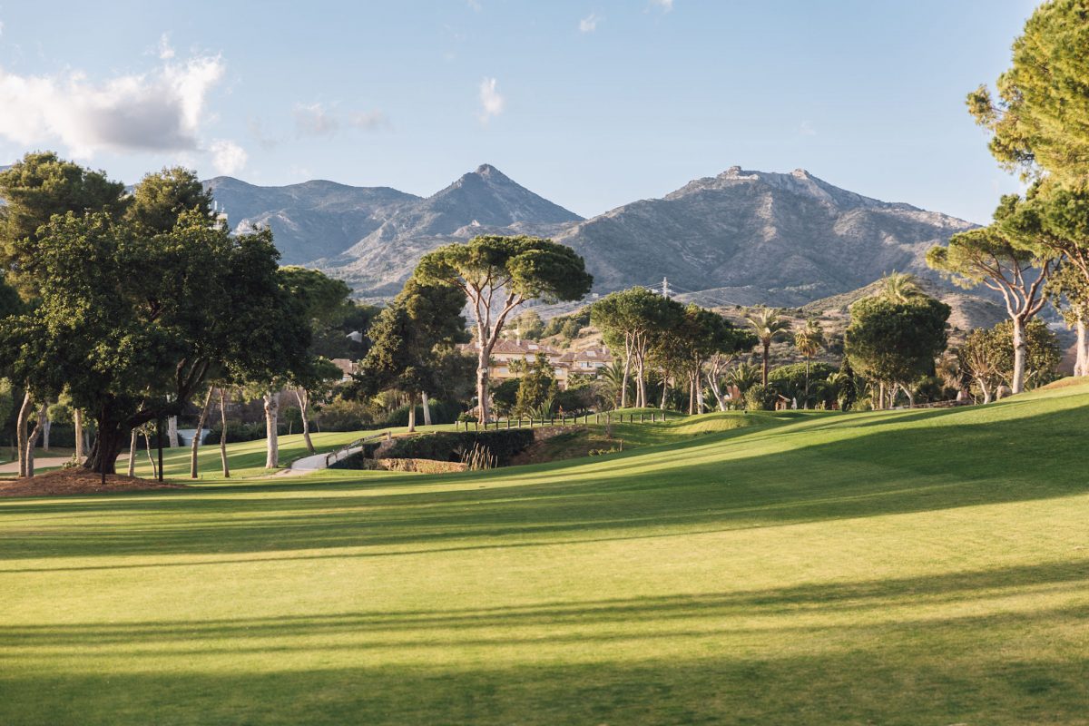 Onto the next hole at Rio Real Golf Course, Marbella, Costa del Sol, Spain. Golf Planet Holidays.
