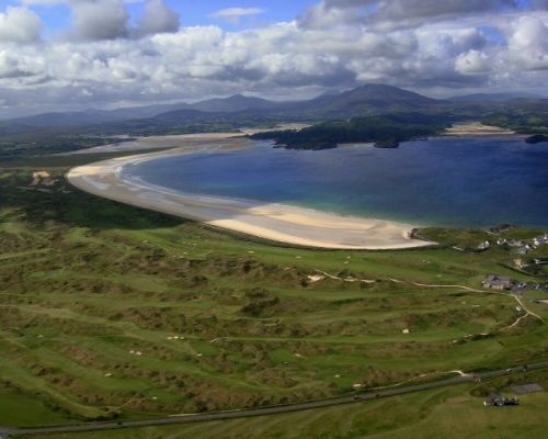 Aerial view of Rosapenna Golf Course, Northern Ireland