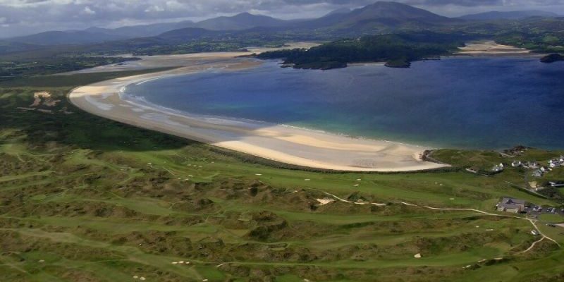 Aerial view of Rosapenna Golf Course, Northern Ireland