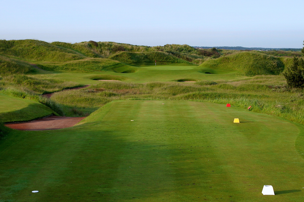 On the tee at Royal Birkdale Golf Course, England