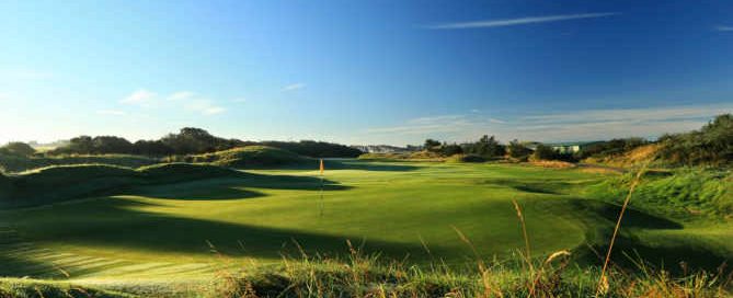 Sunshine and shadows over Royal Birkdale Golf Club, England