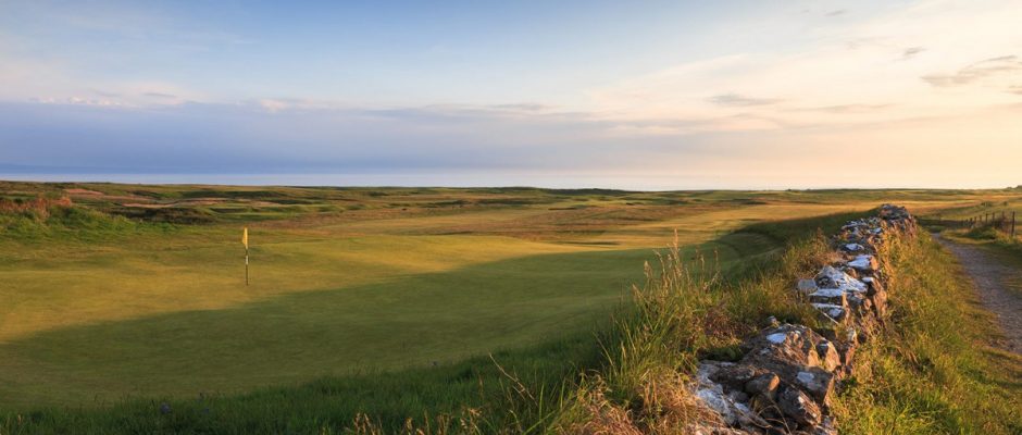 The fifth green at Royal Porthcawl Golf Club, Wales