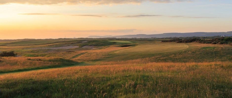 Across the ninth at Royal Porthcawl Golf Club, Wales