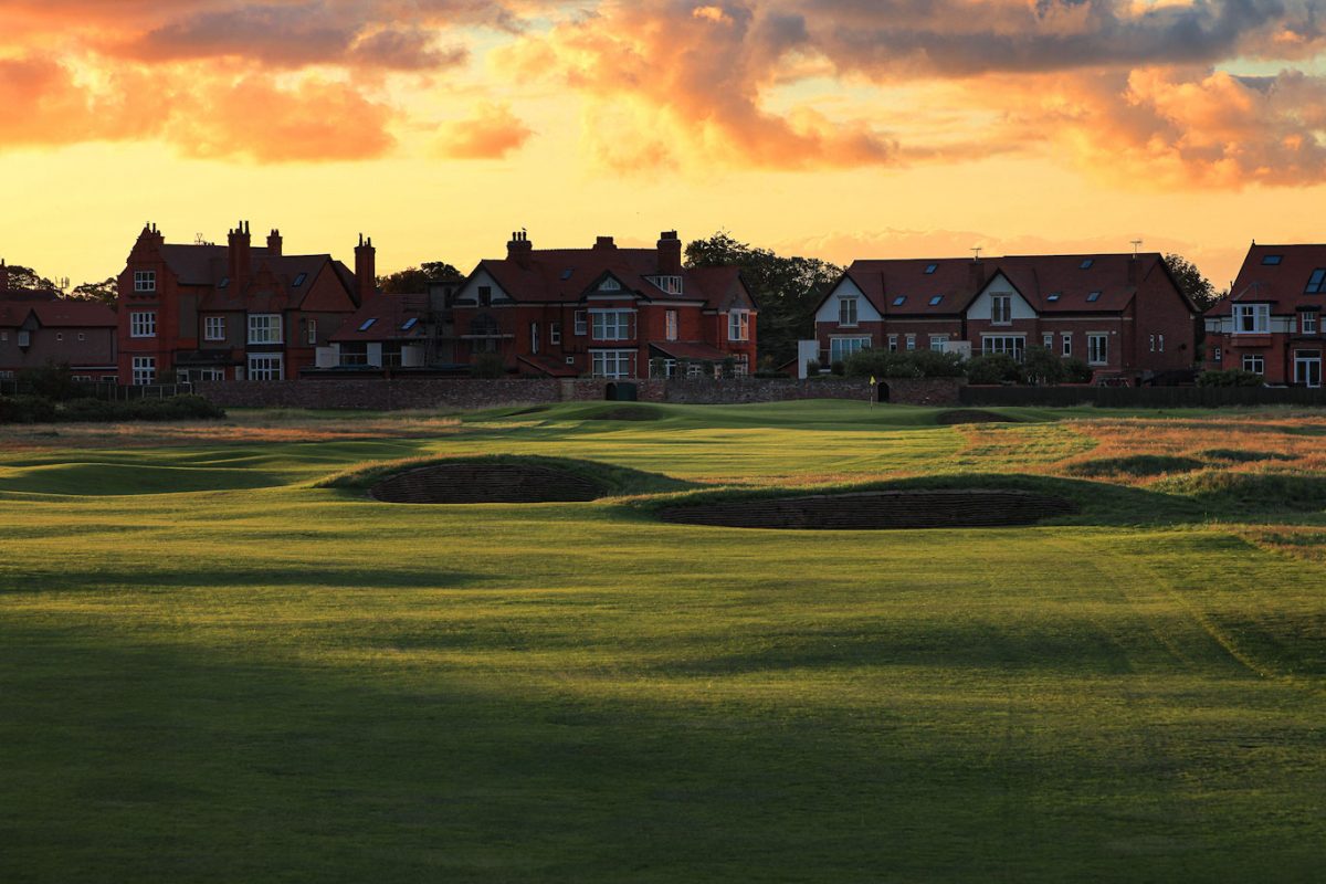 The 18th hole at Hoylake (Royal Liverpool) golf course, Merseyside, England