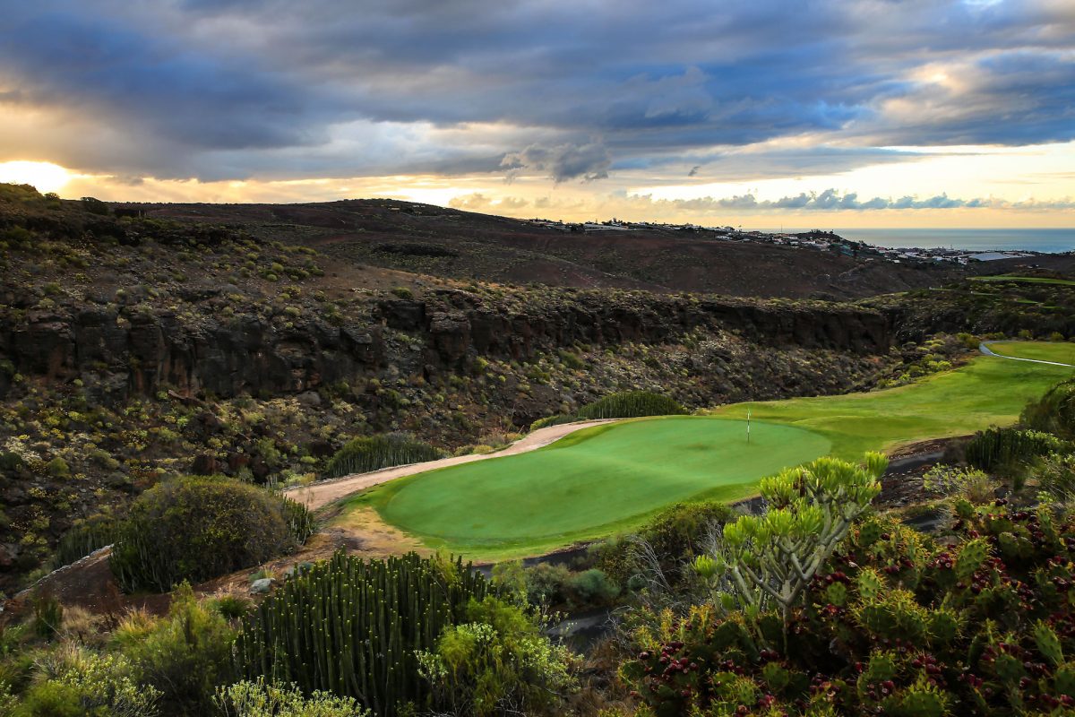The fifth tee on the New course at Salobre Golf Resort, Gran Canaria