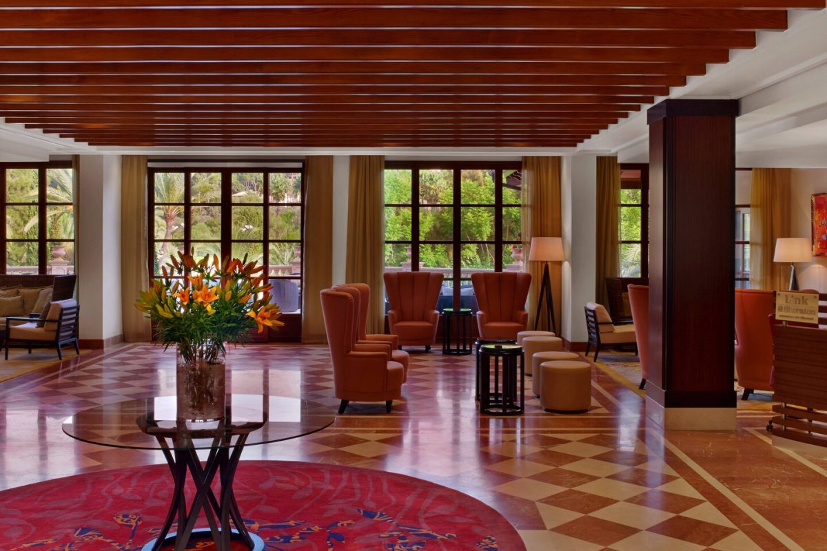 The lobby at the Sheraton Mallorca Arabella Golf Hotel