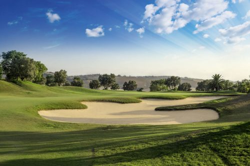 The second hole at Sherry Golf Course, Jerez, Spain