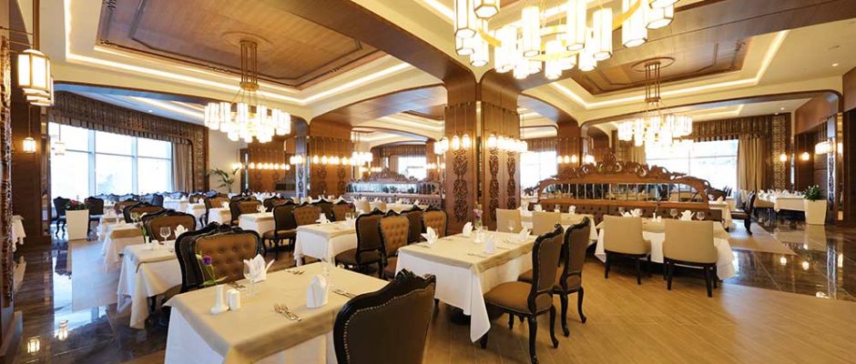 The fine dining restaurant at Sueno Hotel Deluxe, Belek, Turkey