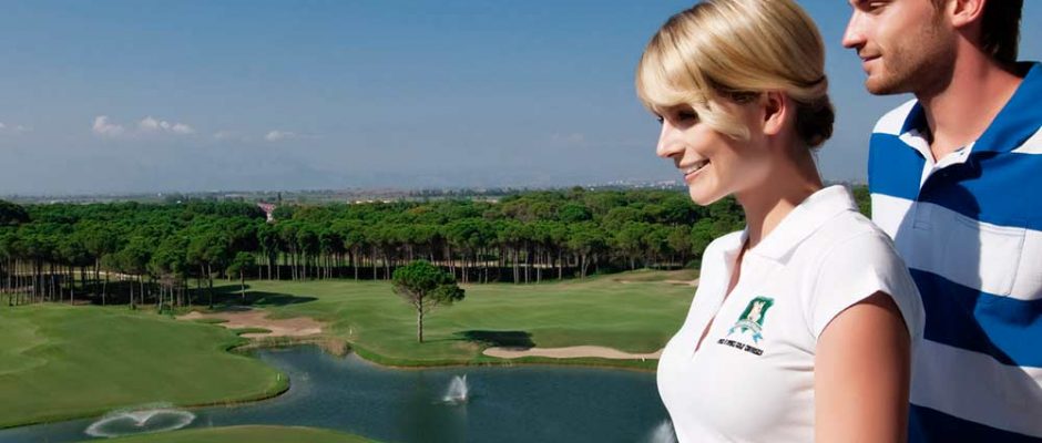 Great golf view from the balcony at Sueno Golf Hotel, Belek, Turkey