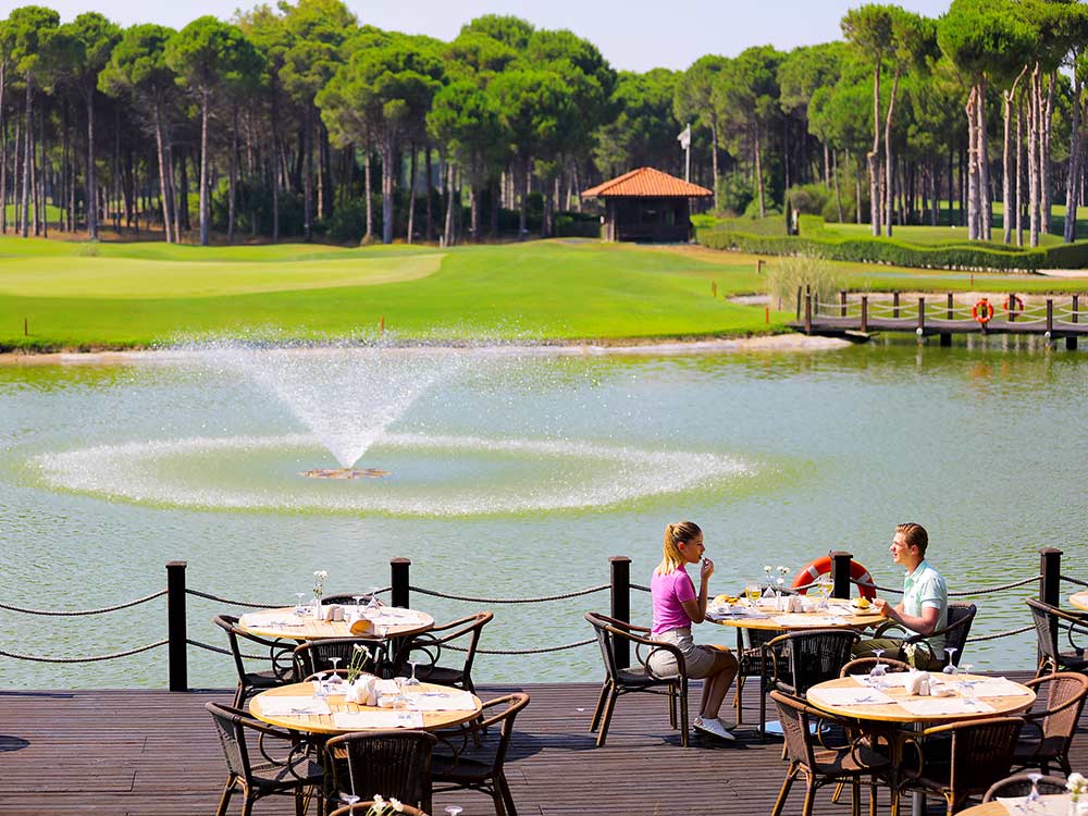 Sueno Golf Clubhouse terrace, Belek, Turkey