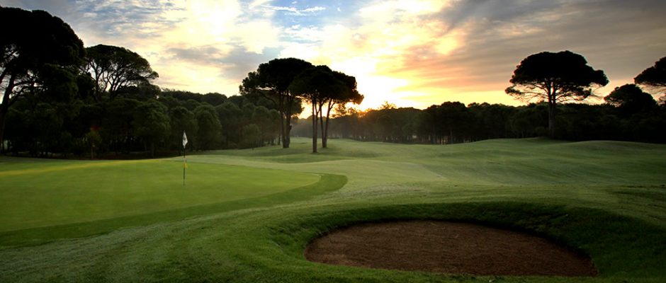 On the seventh hole at Sueno Dunes golf course, Belek, Turkey