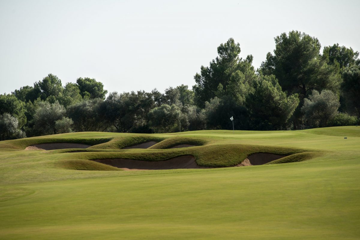 Head down at T-Golf, Palma, Mallorca