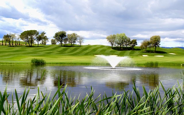 Water features at PGA Catalunya Golf Resort, Costa Brava, Spain