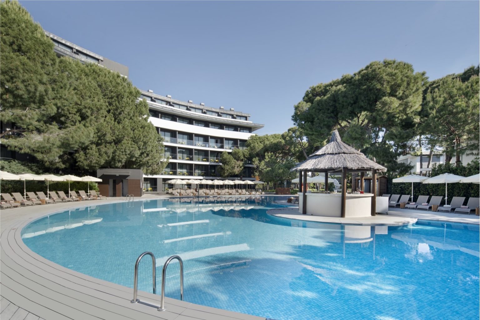 The garden pool at Voyage Belek Golf and Spa, Turkey