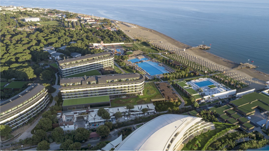 A general view of Voyage Belek Golf and Spa Hotel, Belek, Turkey