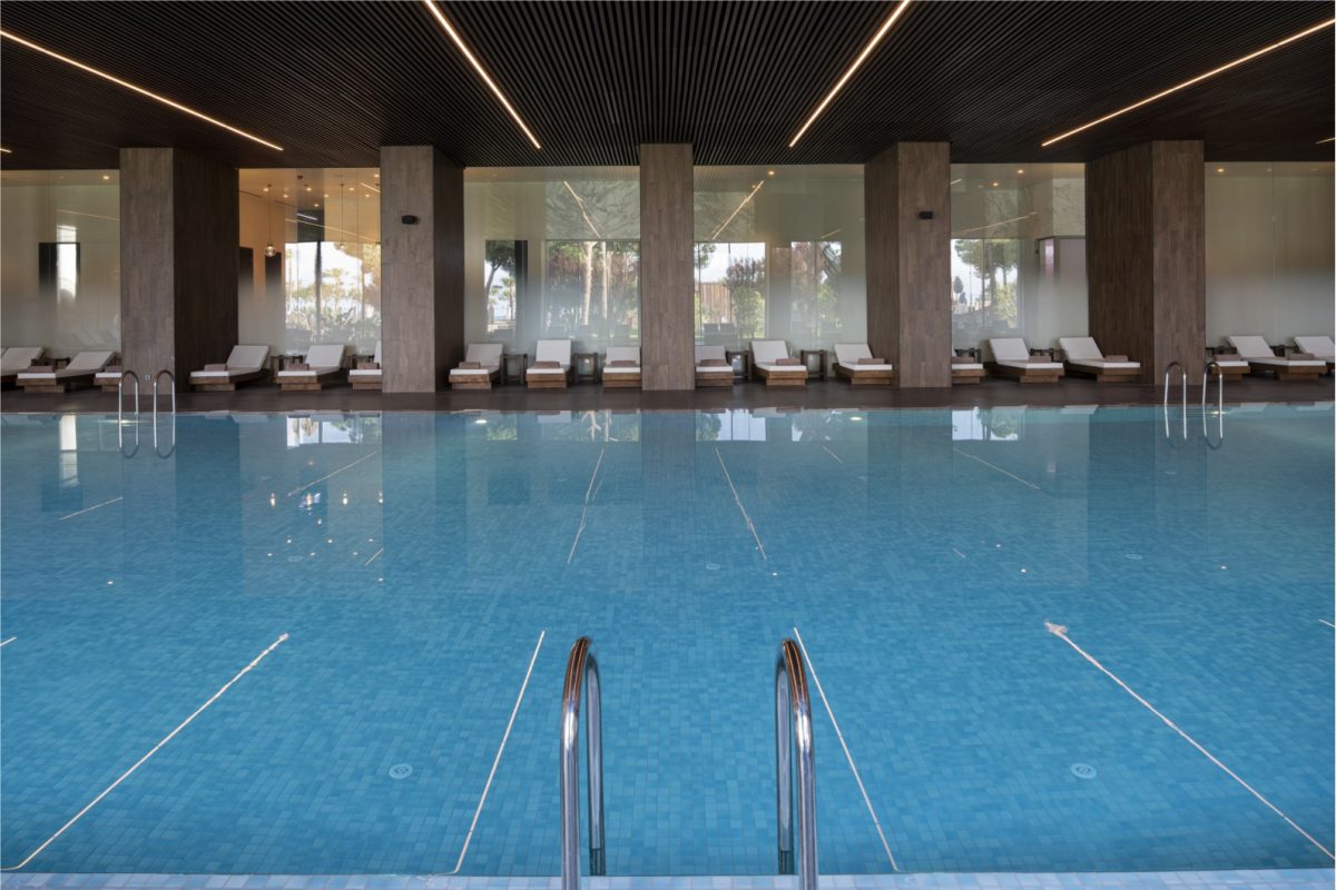 The indoor pool at Voyage Belek Golf and Spa Hotel, Turkey