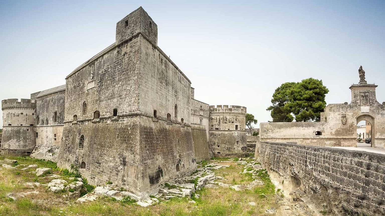 The historic Castello di Acaya, a fortified village beside the resort in Salento