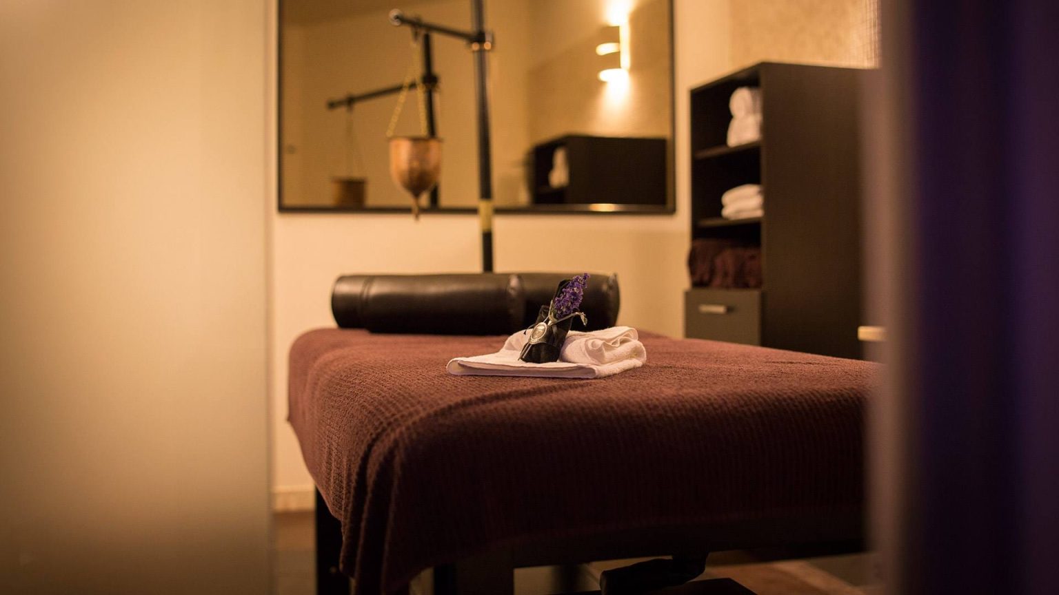 A treatment room in the spa at Acaya Golf Resort & Spa