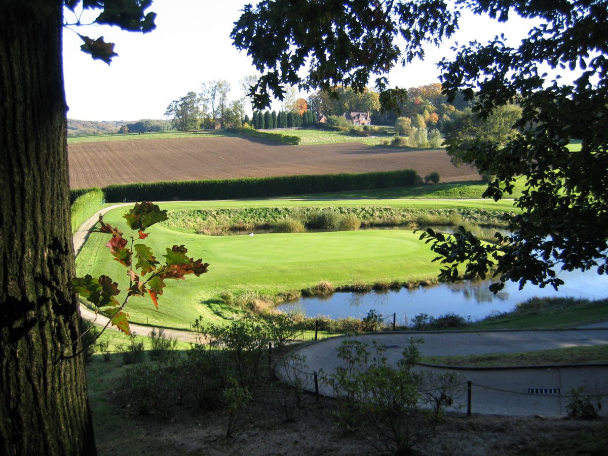 Royal Bercuit Golf Club is quite a hilly course near Waterloo, Belgium