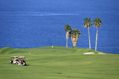 Green with a view at Costa Adeje Golf Club, Tenerife