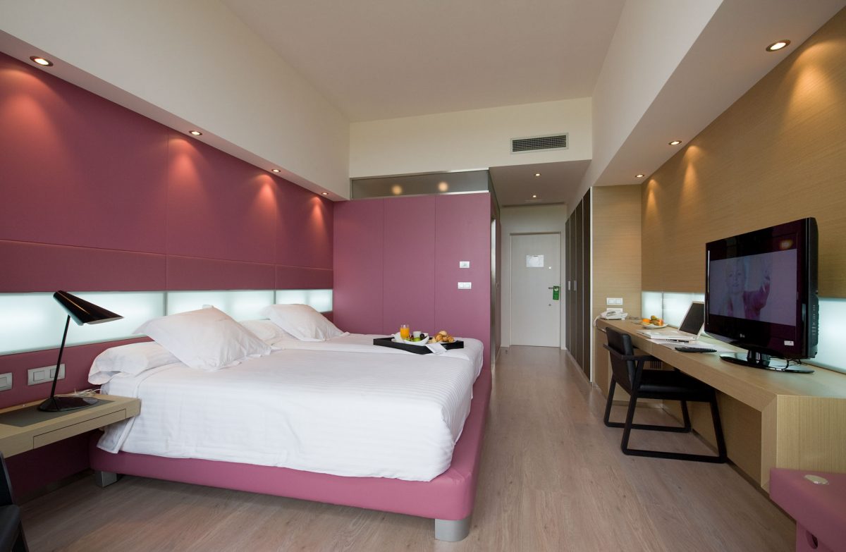 A double bedroom at La Finca Resort, Alicante, Spain