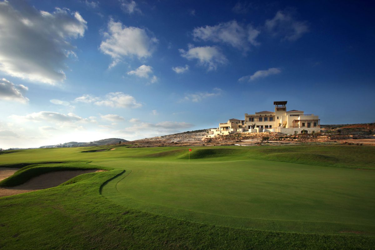 Majestic setting on Elea Estate Golf Course, Paphos, Cyprus. Golf Planet Holidays
