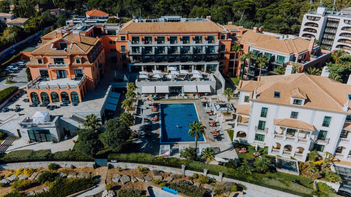 The exterior of Grande Real Villa Italia Hotel, Cascais, Portugal