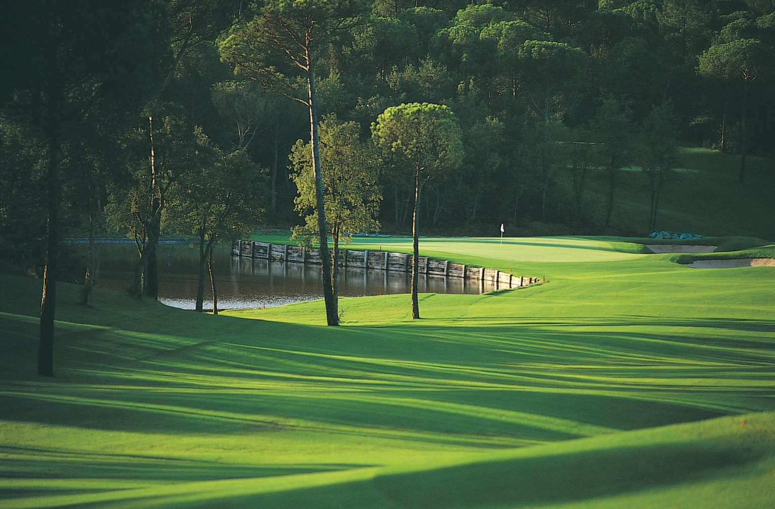 Irons required on this par three at PGA Catalunya Golf Resort, Costa Brava, Spain