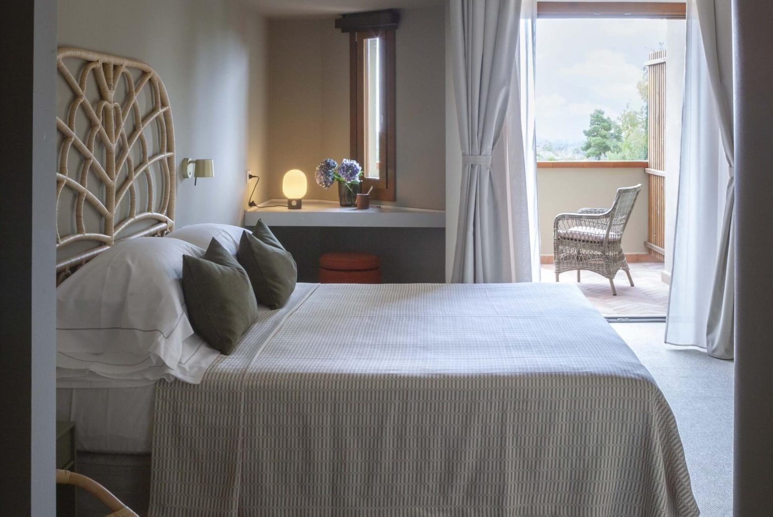 A deluxe sea-view room at Is Molas Resort, Sardinia